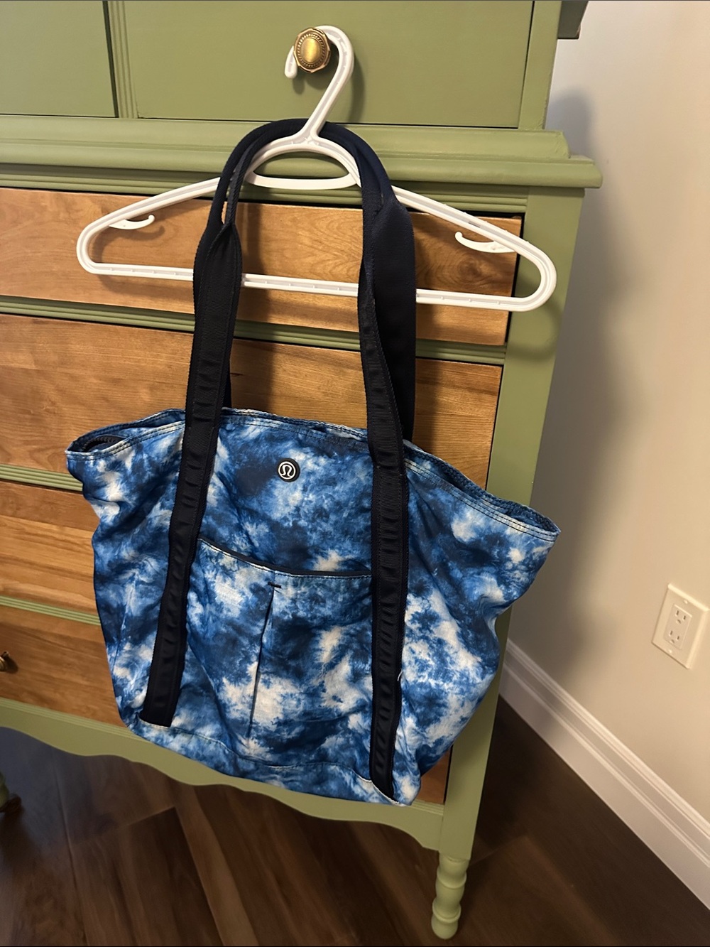 lululemon athletica Blue Tie-Dye Tote with Navy Straps